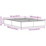 vidaXL Cadre de lit ottoman Blanc 140 x 200 cm Pin massif
