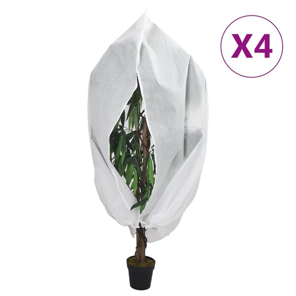 vidaXL Housses de protection pour plantes avec fermeture éclair 4 Pièces