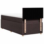vidaXL Sommier à lattes de lit avec matelas Marron foncé 100x200 cm