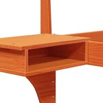 vidaXL Cadre de lit avec tête de lit Brun cire 150 x 200 cm Pin massif