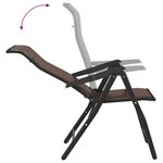 vidaXL Chaises pliables de jardin lot de 8 marron résine tressée