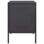 vidaXL Tables de chevet 2 Pièces noir 36x39x50 5 cm acier