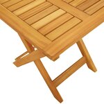 vidaXL Chaises longues lot de 2 avec table bois massif d'acacia