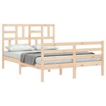 vidaXL Cadre de lit sans matelas 140x200 cm bois massif