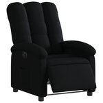 vidaXL Fauteuil inclinable électrique Noir Tissu
