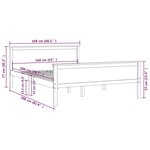 vidaXL Cadre de lit Bois de pin massif 160x200 cm