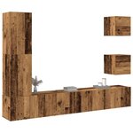 vidaXL Ensemble de meuble TV mural 5 Pièces vieux bois bois d'ingénierie