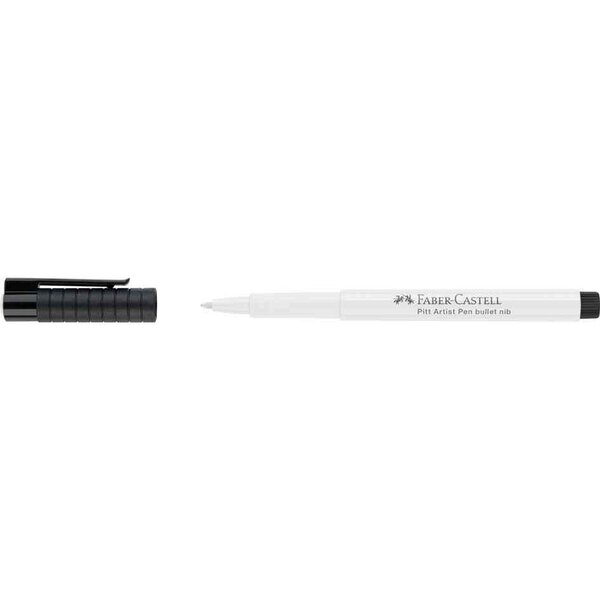 Feutre PITT artist pen pointe 1 5mm blanc x 10 FABER-CASTELL