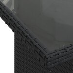 vidaXL Salon de jardin 6 Pièces avec coussins noir résine tressée