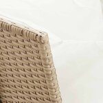 vidaXL Canapé de jardin avec coussins beige résine tressée