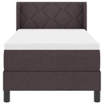 vidaXL Lit boxspring avec matelas Marron foncé 80 x 200 cm