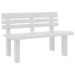 vidaXL Banc de jardin blanc 110x52x71 cm polypropylène