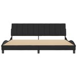 vidaXL Cadre de lit sans matelas Hanko noir 200x200 cm velours