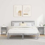 vidaXL Table de chevet avec tiroir 2 Pièces Gris Sonoma 41 x 40 x 45 cm