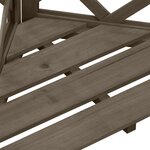 vidaXL Treillis d'angle Gris 50x50x145 cm Bois de sapin massif