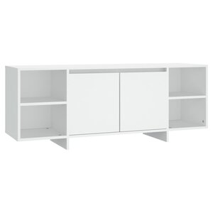 vidaXL Meuble TV blanc 130x35x50 cm bois d'ingénierie