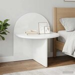 vidaXL Table de chevet 2 Pièces Blanc brillant 40 x 35 5 x 45 5 cm