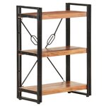 vidaXL Bibliothèque à 3 niveaux 60x30x80 cm Bois d'acacia massif