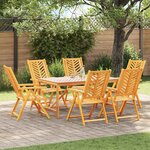 vidaXL Fauteuil inclinable 6 Pièces Marron 57 x 71 x 90cm bois
