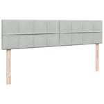VidaXL Cadre de lit ottoman avec matelas gris clair 160x200 cm velours