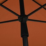 vidaXL Parasol de jardin avec mât 210x140 cm Terre cuite