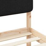 vidaXL Cadre de lit avec tête de lit rembourrée Noir 80 x 200 cm