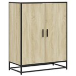 vidaXL Armoire à chaussures chêne sonoma bois d'ingénierie et métal