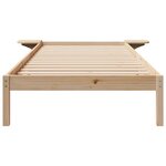 vidaXL Cadre de lit avec tables de chevet Naturel 100 x 210 cm