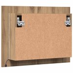 vidaXL Armoire à miroir LED chêne artisanal 60x12x45cm bois ingénierie