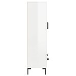 vidaXL Buffet haut blanc brillant 69 5x31x115 cm bois d'ingénierie