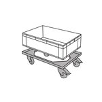 Pack and Move - Lot Bacs Gerbables 20L  40L  60L x 1 - Charge 20 kg - 1 Chariot Transport à Roulettes - Déménagement et Transport - Réutilisable