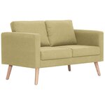 vidaXL Canapé à 2 places tissu vert