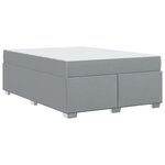 vidaXL Cadre de lit avec matelas Gris clair 140 x 200 cm tissu