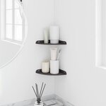 vidaXL Étagère flottante avec étagère 2 Pièces Noir 18 x 18 x 2 cm