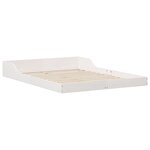 vidaXL Cadre de lit Blanc 135 x 190 cm Bois massif en pin