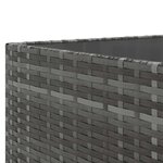 vidaXL Salon de jardin 6 Pièces avec coussins Gris Résine tressée