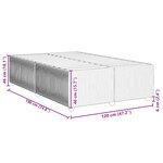 vidaXL Cadre de lit sans matelas gris clair 120x190 cm velours