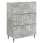 vidaXL Armoire à tiroirs Gris béton 66 x 34 5 x 92 cm