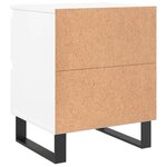vidaXL Table de chevet Blanc 40x35x50 cm Bois d’ingénierie