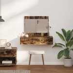 vidaXL Table de Toilette Marron 83 x 40 x 70 cm Bois d'ingénierie