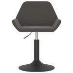 vidaXL Tabouret de bar Gris foncé Velours