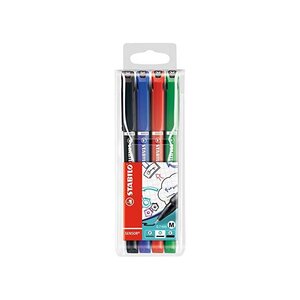 Feutre à pointe fine SENSOR M  étui plastique de 4 x 5 STABILO