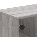 vidaXL Table basse avec portes en verre sonoma gris 68 5x50x50 cm