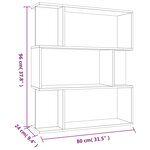 vidaXL Bibliothèque/Cloison Chêne marron 80x24x96 cm Bois d'ingénierie