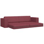 vidaXL Canapé-Lit Bordeaux 245 x 78 x 77 cm Velours