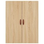 vidaXL Armoires murales 2 Pièces chêne sonoma 69 5x34x90 cm