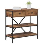 vidaXL Table console avec tiroir Marron 100 x 34 5 x 75 cm bois