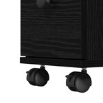 vidaXL Cabinet de salle de bain étroit avec roues en bois d'ingénierie chêne noir