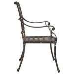 vidaXL Chaise de jardin 2 Pièces Bronze 55 x 56 5 x 91cm Aluminium