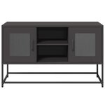 vidaXL Meuble TV noir 100 5x39x60 5 cm acier